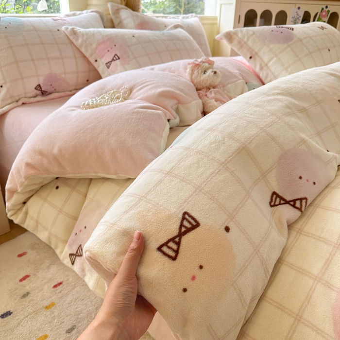 91家纺网 家纺一手货源 找家纺 绵庭家纺 2025新款高克重牛奶绒被套单件单被套被套单品 棉花兔