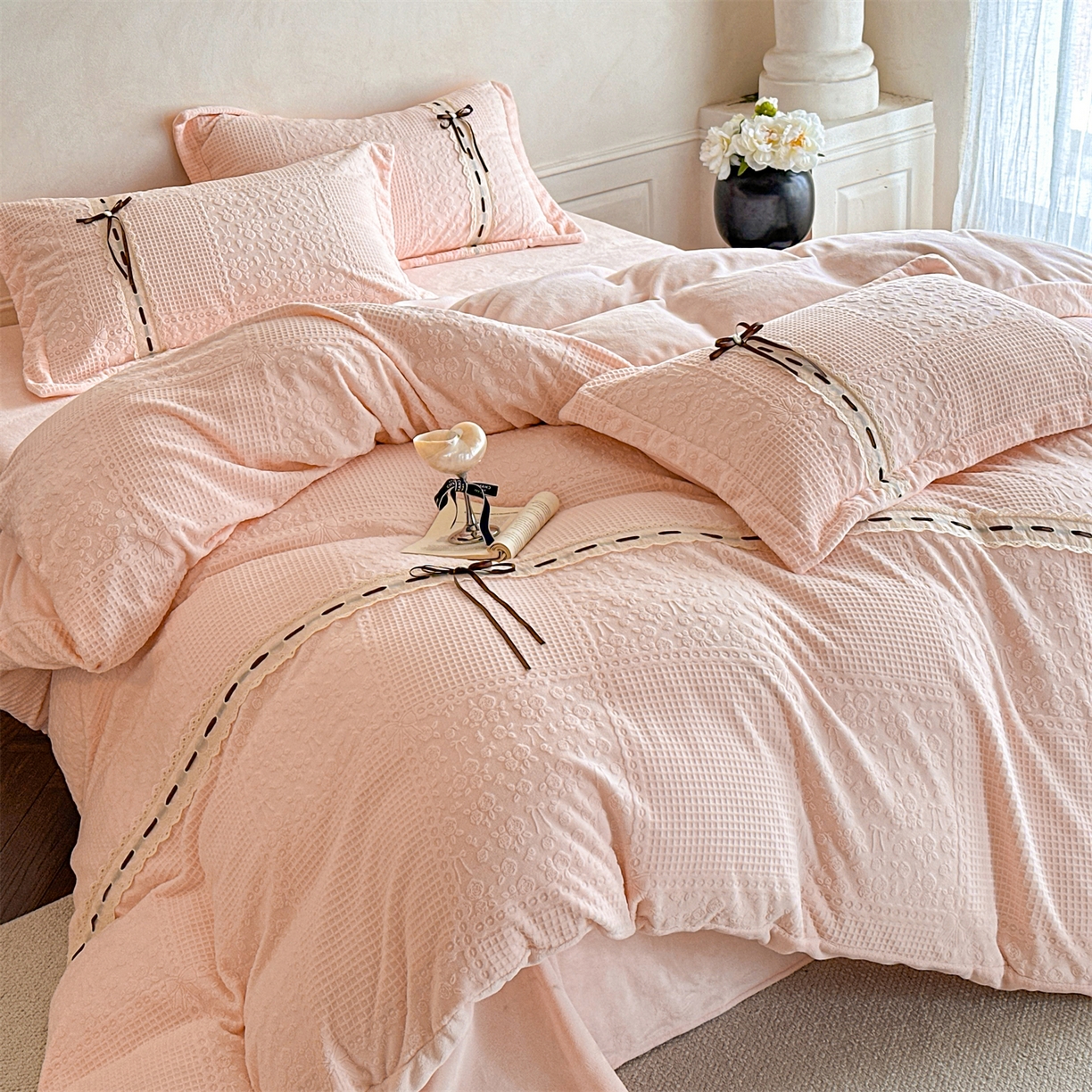 （总）叠派家纺 2025新款高端雕花公主风蝴蝶结工艺款四件套绿野仙踪系列（直播热款）提供买家秀