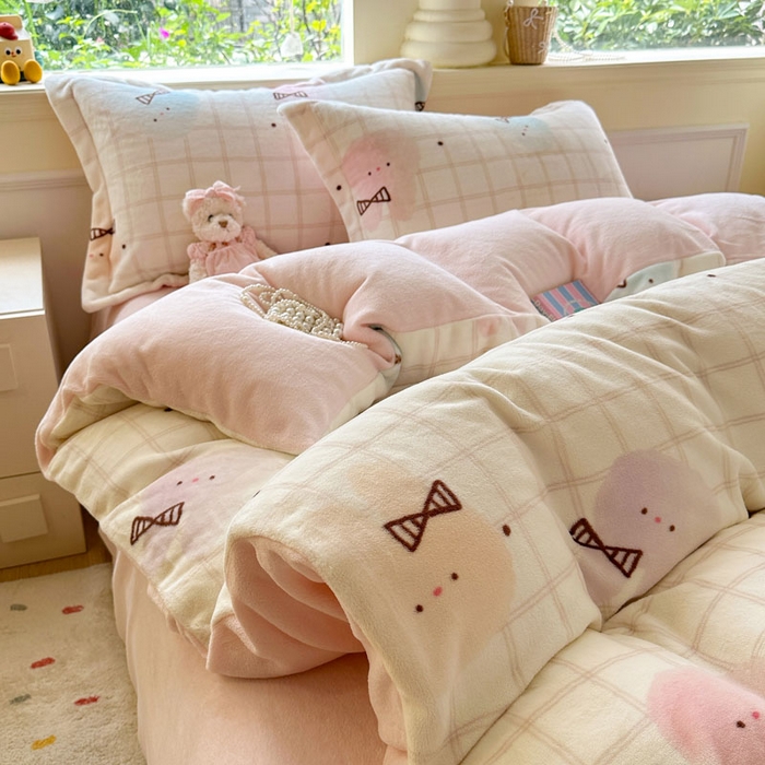 91家纺网 家纺一手货源 找家纺 绵庭家纺 2025新款高克重牛奶绒被套单件单被套被套单品 棉花兔