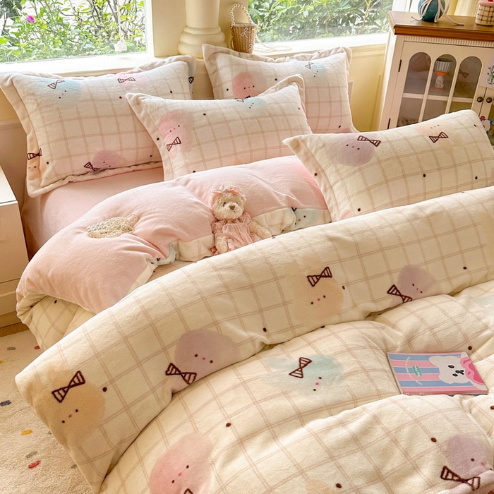 91家纺网 家纺一手货源 找家纺 绵庭家纺 2025新款高克重牛奶绒被套单件单被套被套单品 棉花兔