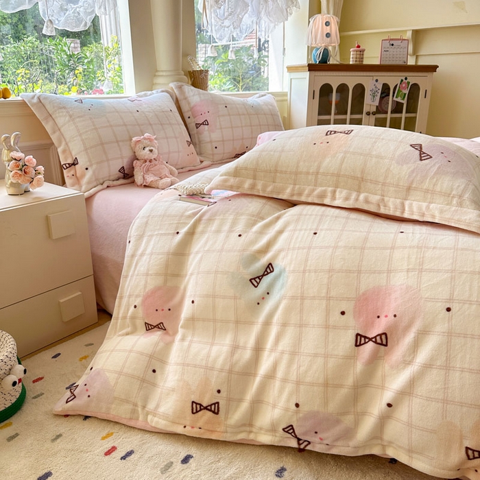 91家纺网 家纺一手货源 找家纺 绵庭家纺 2025新款高克重牛奶绒被套单件单被套被套单品 棉花兔