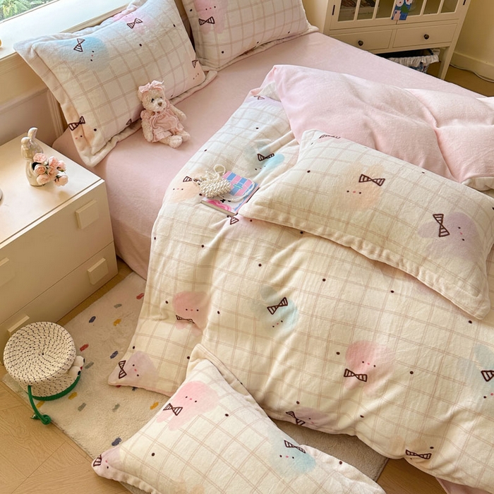 91家纺网 家纺一手货源 找家纺 绵庭家纺 2025新款高克重牛奶绒被套单件单被套被套单品 棉花兔