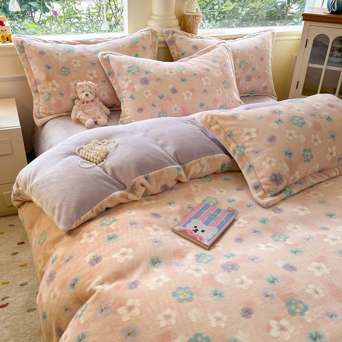 91家纺网 家纺一手货源 找家纺 绵庭家纺 2025新款高克重牛奶绒被套单件单被套被套单品 甜橘晴朗-玉