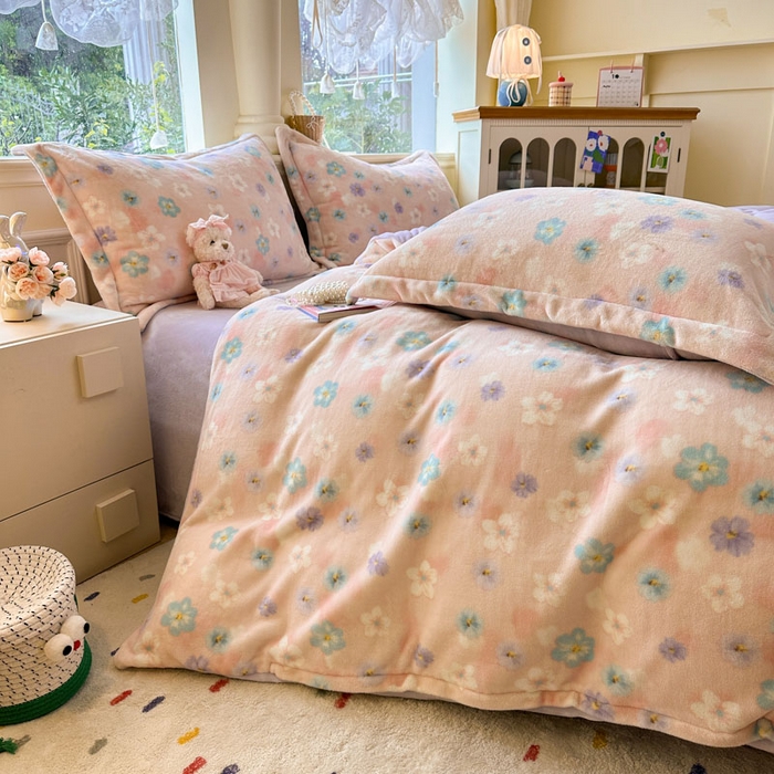 91家纺网 家纺一手货源 找家纺 绵庭家纺 2025新款高克重牛奶绒被套单件单被套被套单品 甜橘晴朗-玉