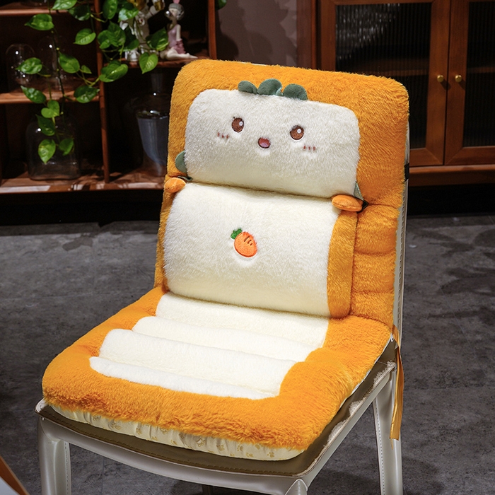 仟亿莱 2025新款卡通兔毛护腰横条连体坐垫 护腰横条吐司