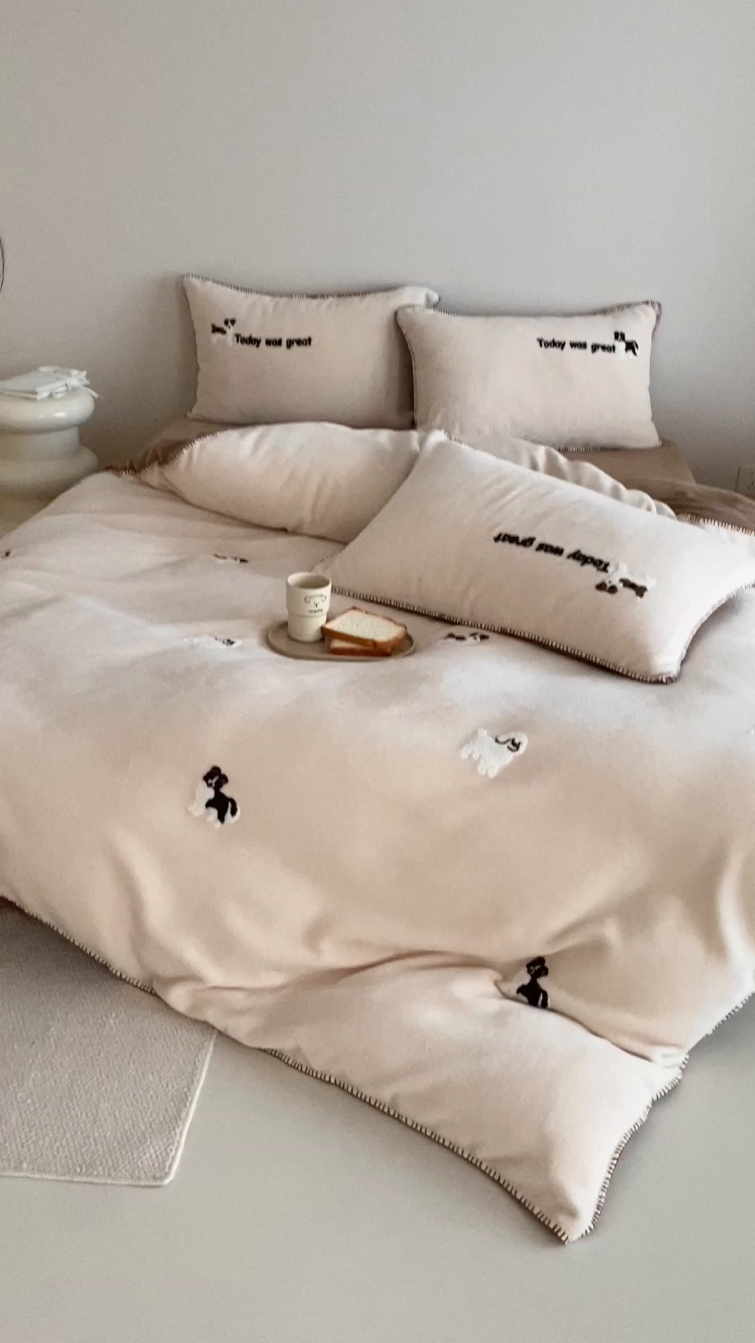 91家纺网 家纺一手货源 找家纺 （总）时亿家居 2025新款高克重獭獭绒四件套-萌宠