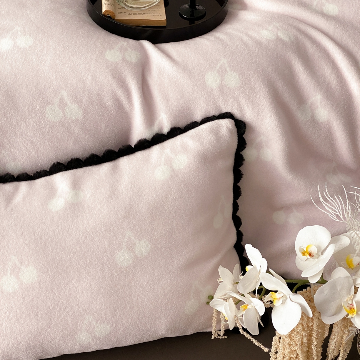 91家纺网 家纺一手货源 找家纺 （总）时亿家居 2025新款高克重獭獭绒四件套-云梦樱语