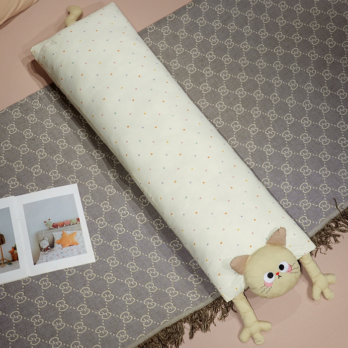 （总）仟亿莱 2025新款亲肤舒适举手猫咪长条抱枕单品抱枕单件抱枕