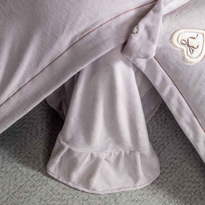 91家纺网 家纺一手货源 找家纺 魅都 2025新款冬季全消光超柔高克重牛奶绒四件套-COCO COCO-幸运紫