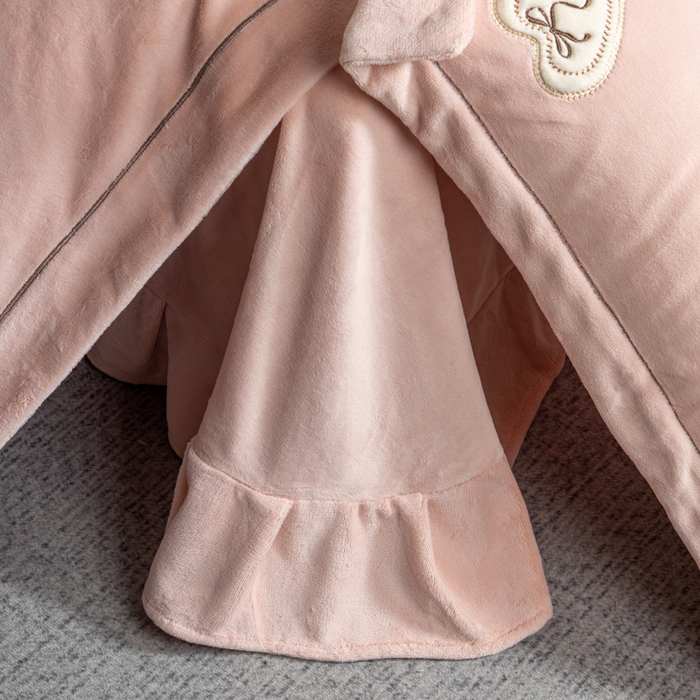 91家纺网 家纺一手货源 找家纺 魅都 2025新款冬季全消光超柔高克重牛奶绒四件套-COCO COCO-幸运粉