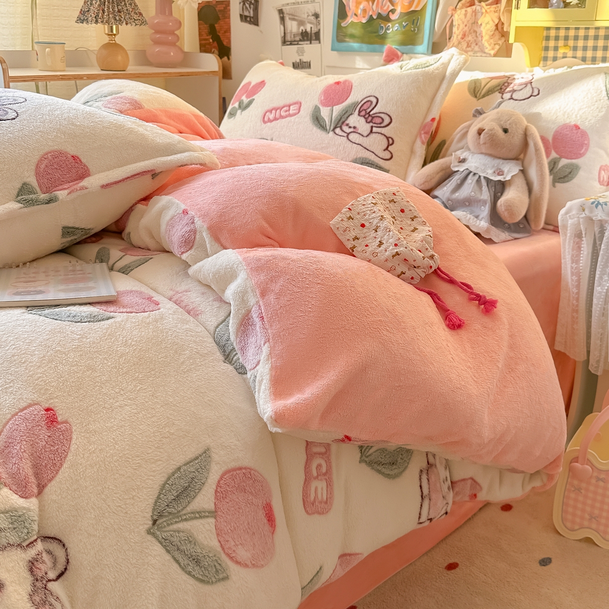 91家纺网 家纺一手货源 找家纺 （总）韩巢家纺 2025新款高克重雪花绒牛奶绒四件套系列