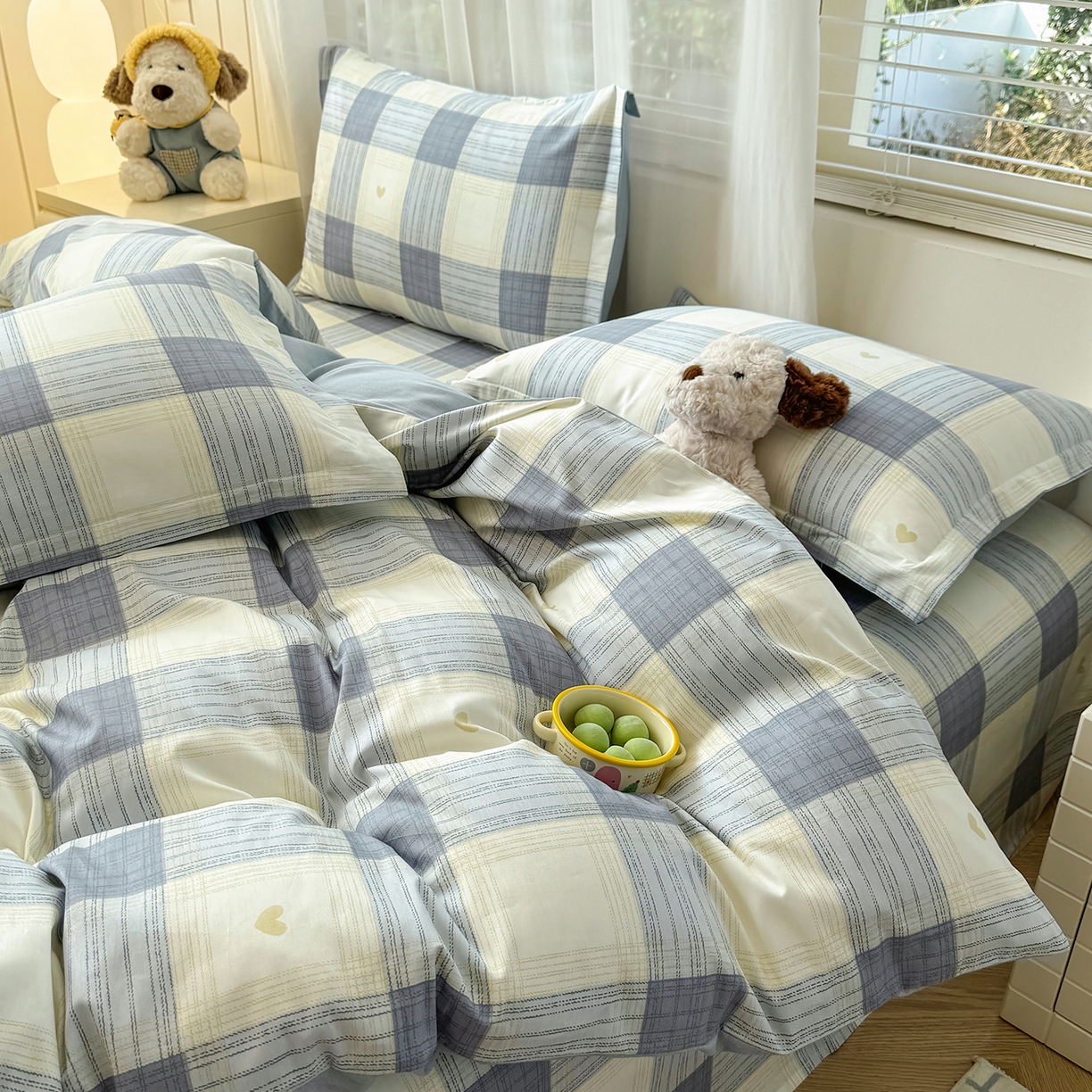 91家纺网 家纺一手货源 找家纺 尚帛 2026新款全棉品质喷气印花爆款四件套 多规格套件 单品系列-场景一 初心-灰