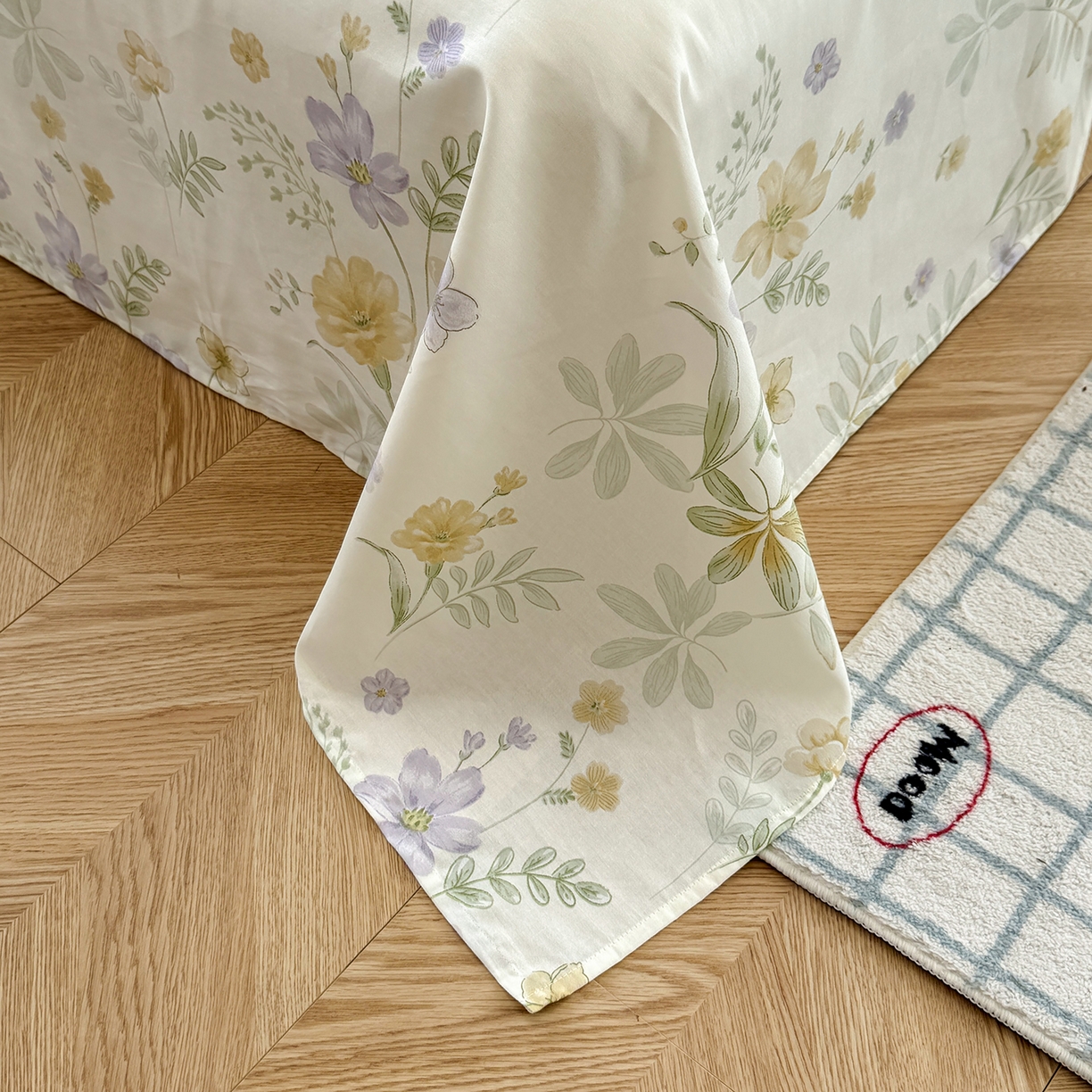 91家纺网 家纺一手货源 找家纺 尚帛 2026新款全棉品质喷气印花爆款四件套 多规格套件 单品系列-单被套 爱的花海