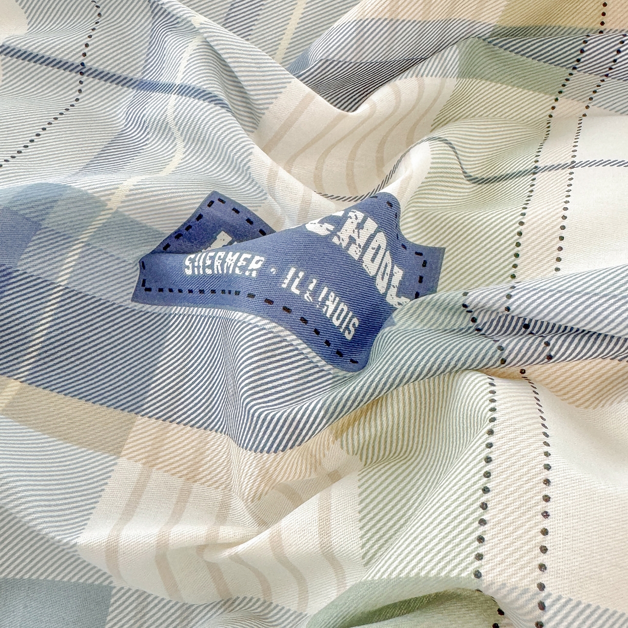 91家纺网 家纺一手货源 找家纺 尚帛 2026新款全棉品质喷气印花爆款四件套 多规格套件 单品系列-单被套 格兰德-蓝