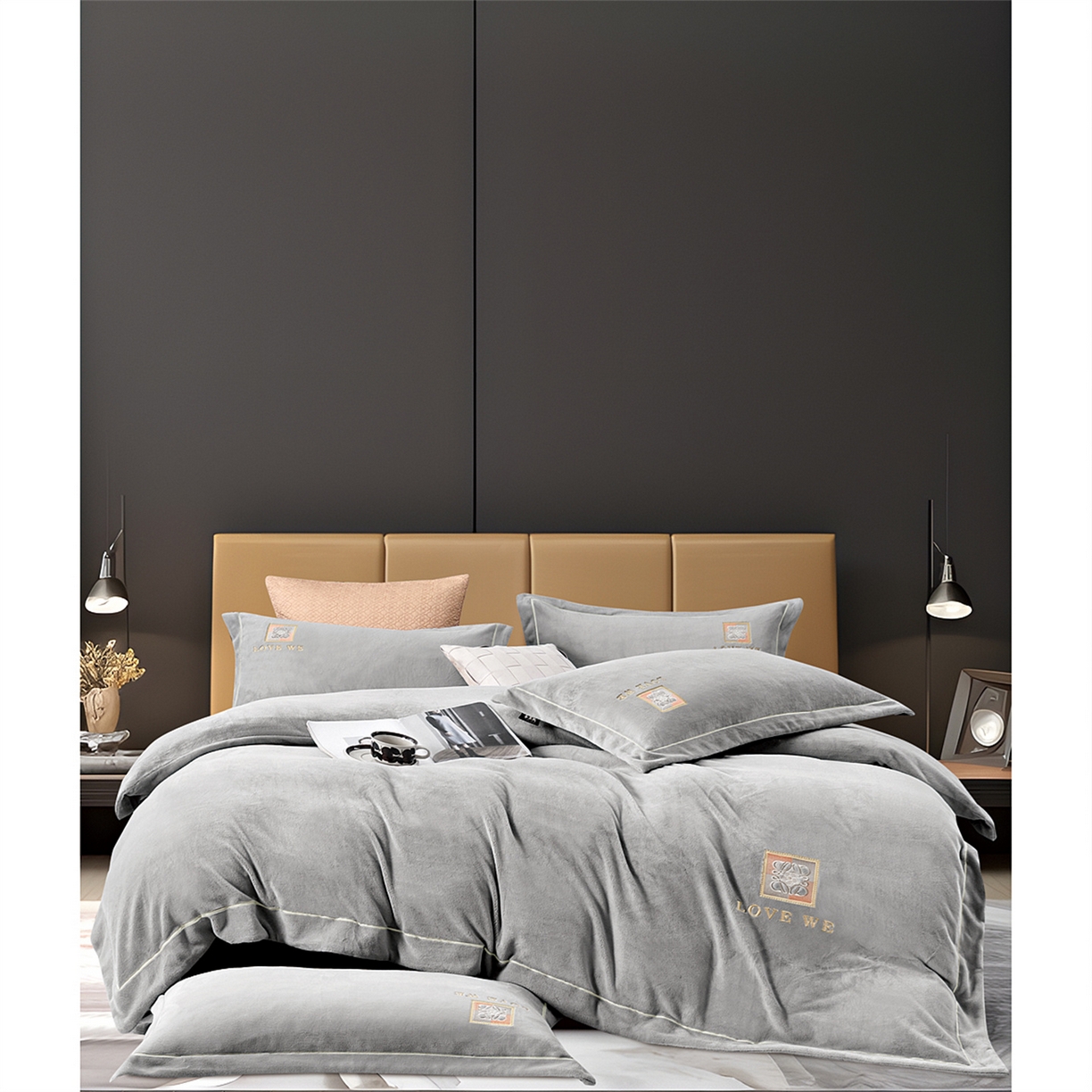 91家纺网 家纺一手货源 找家纺 （总）芯丝路枕业 2025新款蚕丝棉四件套系列-梵威系列