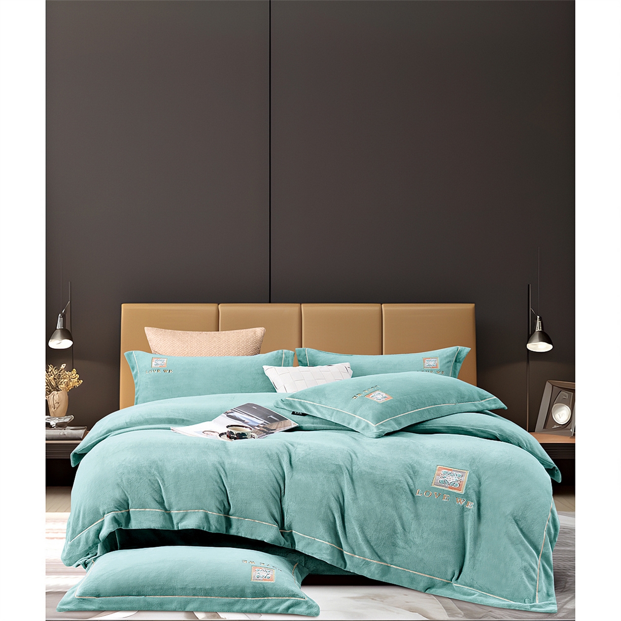 91家纺网 家纺一手货源 找家纺 （总）芯丝路枕业 2025新款蚕丝棉四件套系列-梵威系列