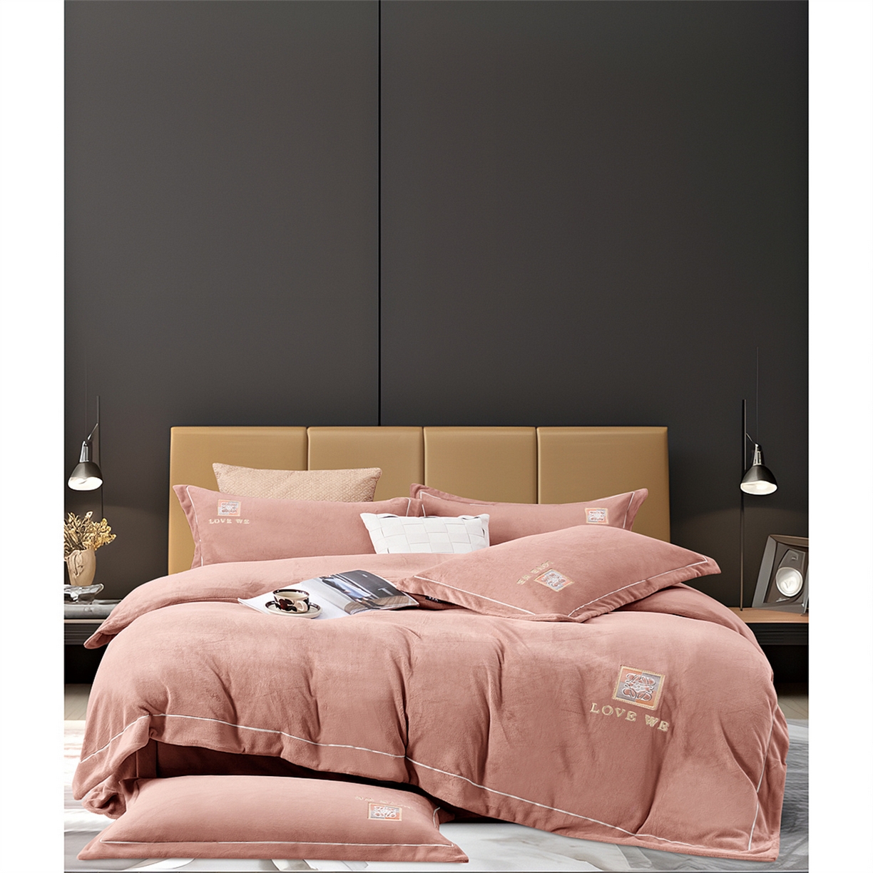 91家纺网 家纺一手货源 找家纺 （总）芯丝路枕业 2025新款蚕丝棉四件套系列-梵威系列