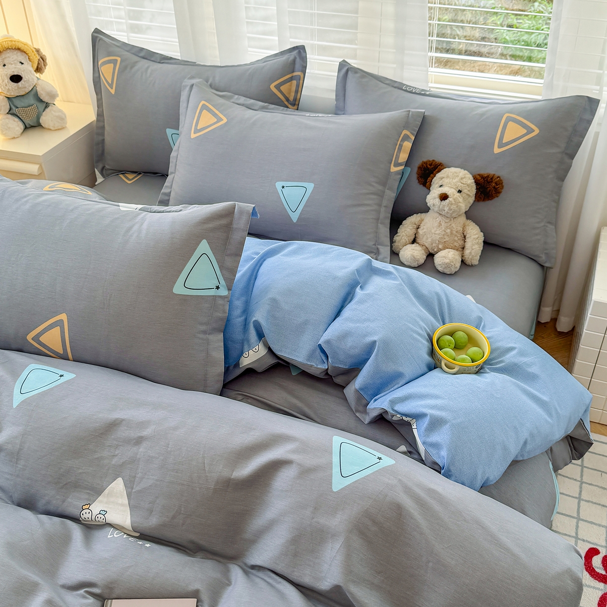 91家纺网 家纺一手货源 找家纺 尚帛 2026新款全棉品质喷气印花爆款四件套 多规格套件 单品系列-单被套 吉米