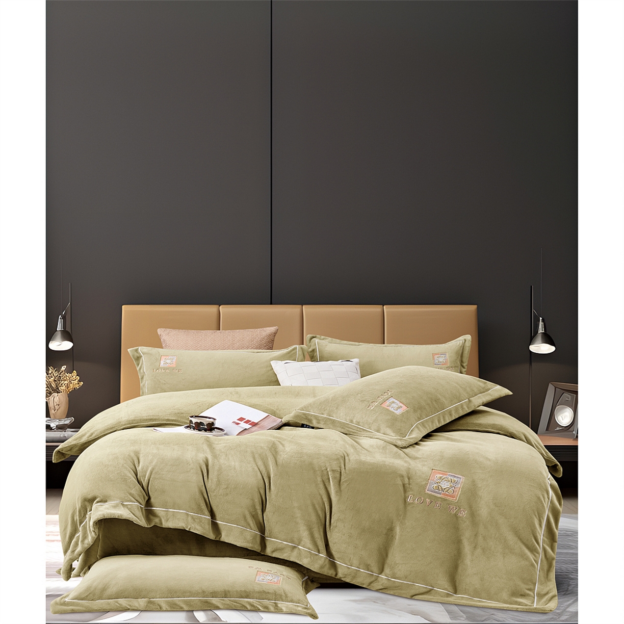 91家纺网 家纺一手货源 找家纺 （总）芯丝路枕业 2025新款蚕丝棉四件套系列-梵威系列