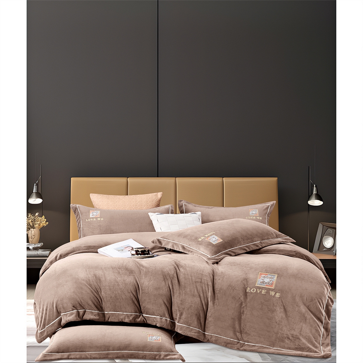 91家纺网 家纺一手货源 找家纺 （总）芯丝路枕业 2025新款蚕丝棉四件套系列-梵威系列