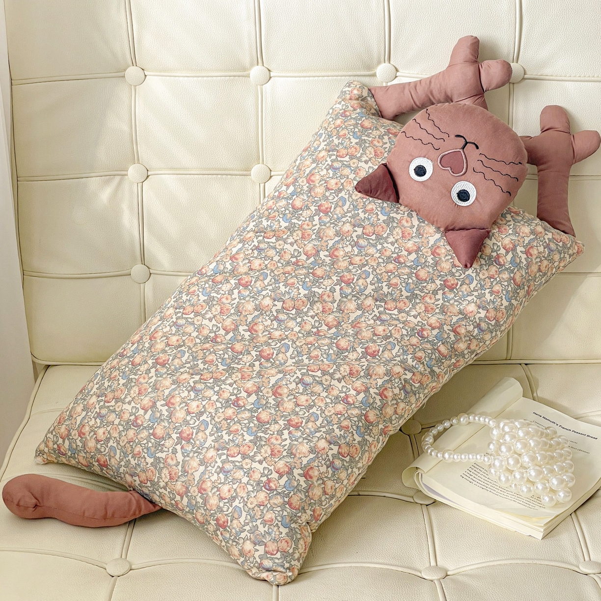 91家纺网 家纺一手货源 找家纺 （总）亦帆枕芯 2025新款爆款哇塞猫羽丝绒枕芯加枕套成人儿童枕芯枕套