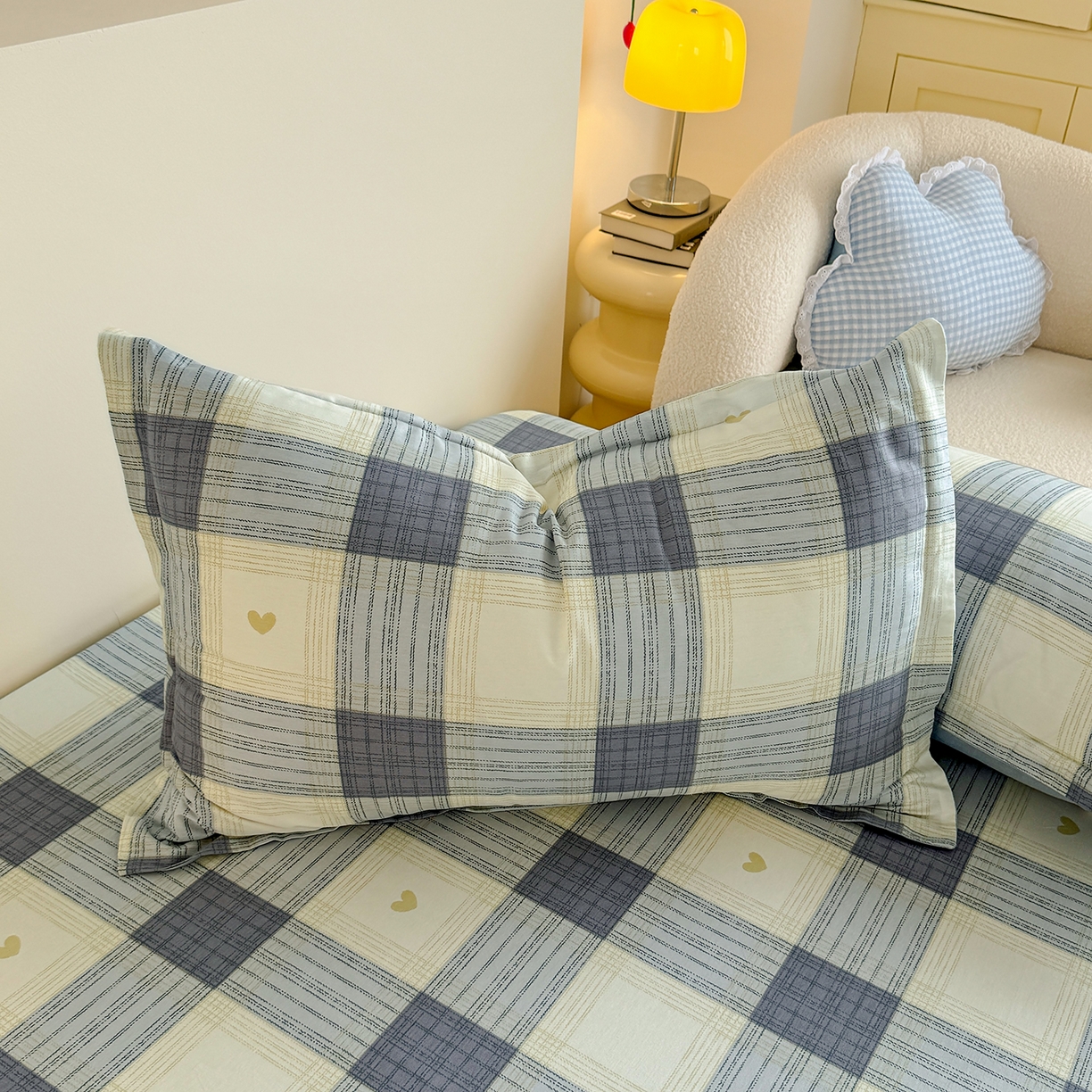 91家纺网 家纺一手货源 找家纺 尚帛 2026新款全棉品质喷气印花爆款四件套 多规格套件 单品系列-单床笠 初心-灰