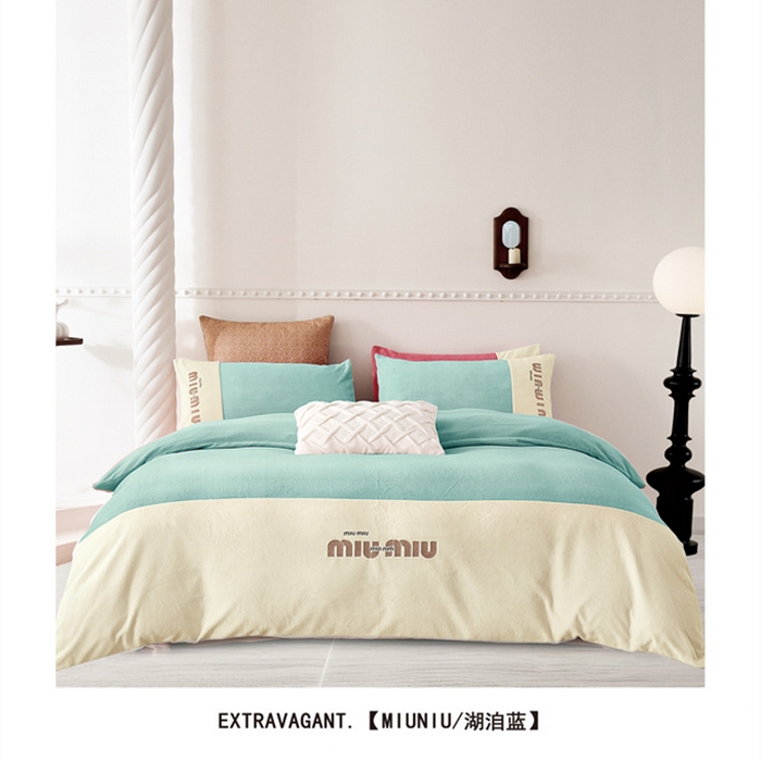 91家纺网 家纺一手货源 找家纺 （总）芯丝路枕业 2025新款牛奶绒四件套-MIUMIU