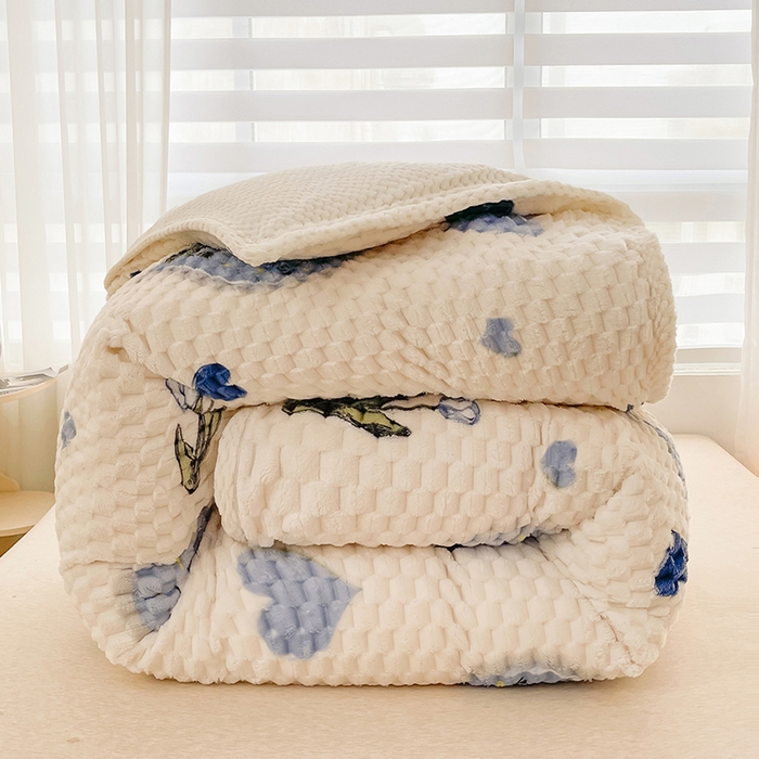 91家纺网 家纺一手货源 找家纺 熙宴家纺 2025新款可拆卸冬被被套+被芯二合一可拆洗豆豆绒棉花被子被芯 爱心兔