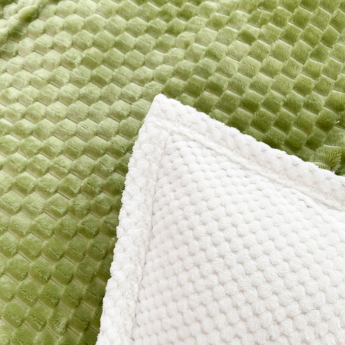 91家纺网 家纺一手货源 找家纺 熙宴家纺 2025新款可拆卸冬被被套+被芯二合一可拆洗豆豆绒棉花被子被芯 草绿