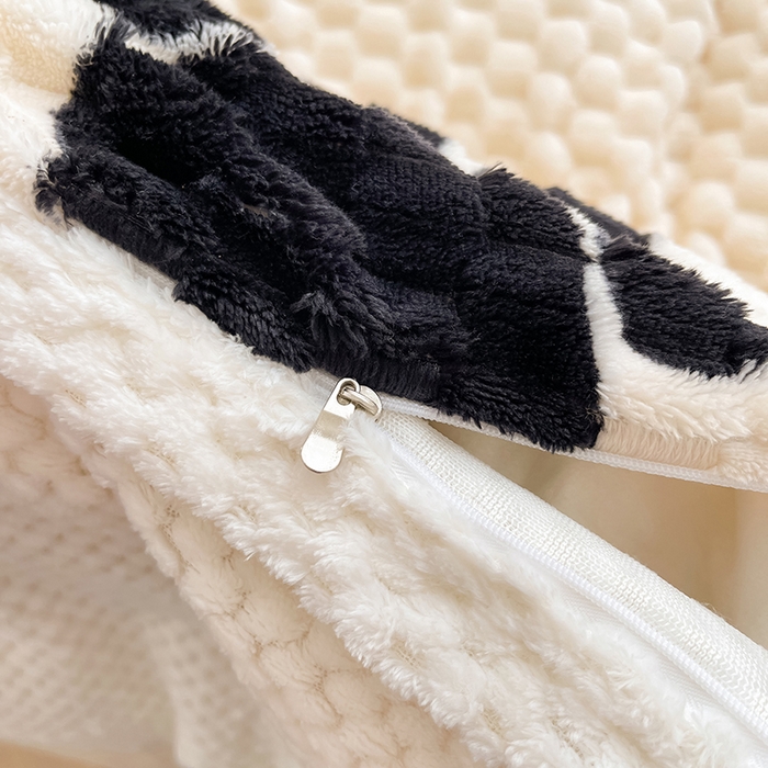 91家纺网 家纺一手货源 找家纺 熙宴家纺 2025新款可拆卸冬被被套+被芯二合一可拆洗豆豆绒棉花被子被芯 大脚熊