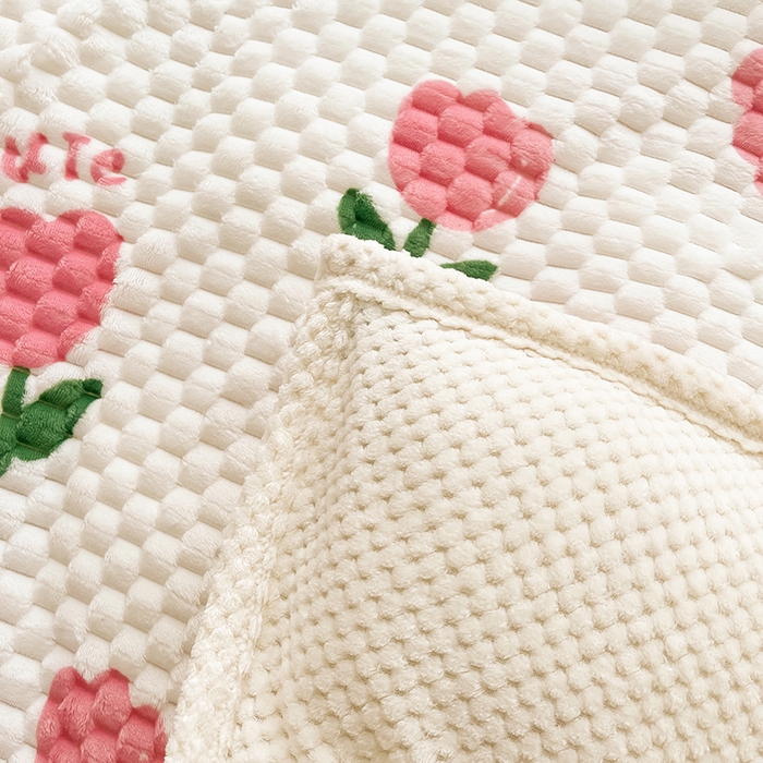 91家纺网 家纺一手货源 找家纺 熙宴家纺 2025新款可拆卸冬被被套+被芯二合一可拆洗豆豆绒棉花被子被芯 粉朵朵花