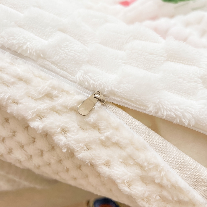 91家纺网 家纺一手货源 找家纺 熙宴家纺 2025新款可拆卸冬被被套+被芯二合一可拆洗豆豆绒棉花被子被芯 粉朵朵花