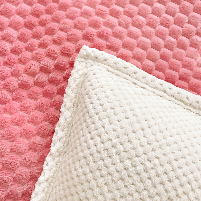 91家纺网 家纺一手货源 找家纺 熙宴家纺 2025新款可拆卸冬被被套+被芯二合一可拆洗豆豆绒棉花被子被芯 粉色