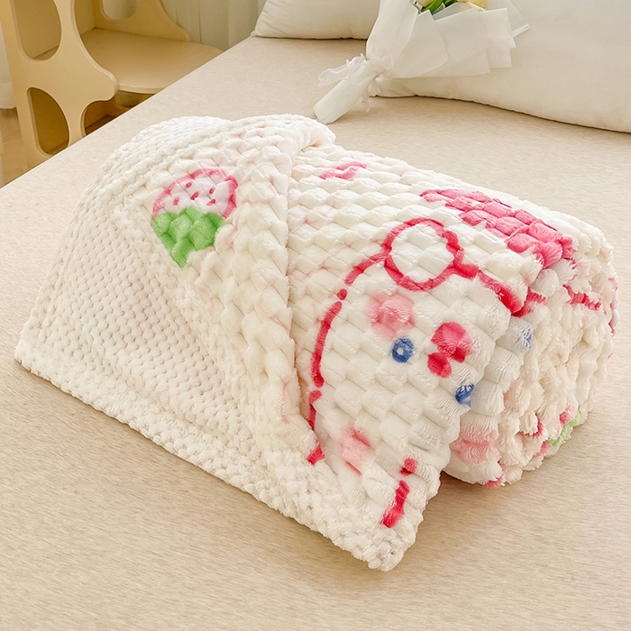 91家纺网 家纺一手货源 找家纺 熙宴家纺 2025新款可拆卸冬被被套+被芯二合一可拆洗豆豆绒棉花被子被芯 欢乐兔