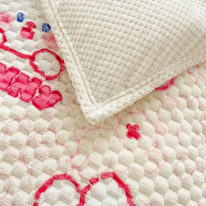 91家纺网 家纺一手货源 找家纺 熙宴家纺 2025新款可拆卸冬被被套+被芯二合一可拆洗豆豆绒棉花被子被芯 欢乐兔