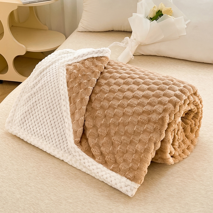 91家纺网 家纺一手货源 找家纺 熙宴家纺 2025新款可拆卸冬被被套+被芯二合一可拆洗豆豆绒棉花被子被芯 卡其