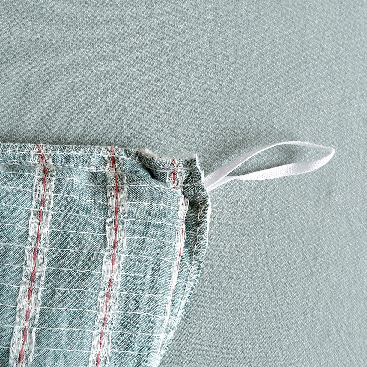 91家纺网 家纺一手货源 找家纺 水洗的故事（原有乐家） 2025新款全棉水洗色织提花大花边四件套 满天星-绿