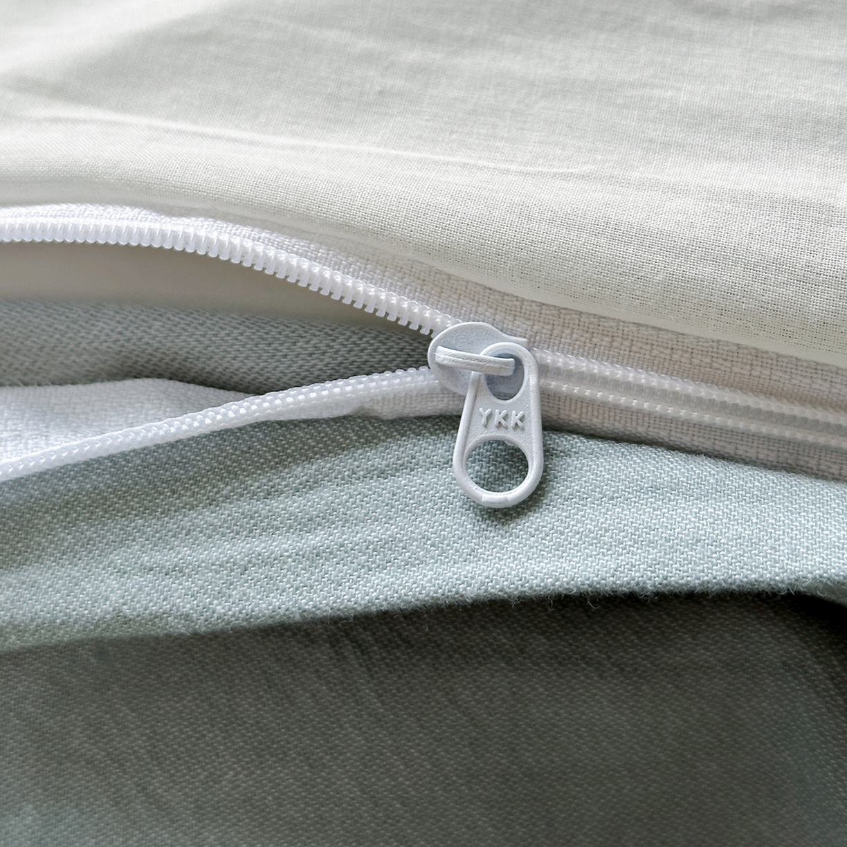 91家纺网 家纺一手货源 找家纺 水洗的故事（原有乐家） 2025新款全棉水洗色织提花大花边四件套 满天星-绿