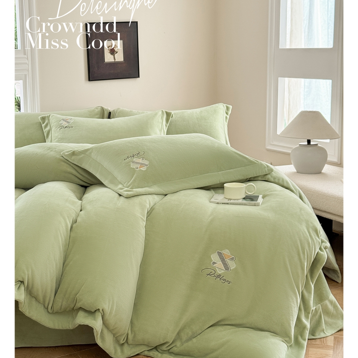 91家纺网 家纺一手货源 找家纺 （总）芯丝路枕业 2025新款牛奶绒四件套-伊森