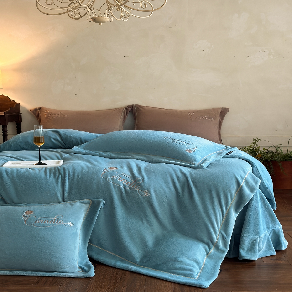 91家纺网 家纺一手货源 找家纺 （总）芯丝路枕业 2025新款蚕丝棉四件套(瞬吸超透气工艺)-浪漫时光