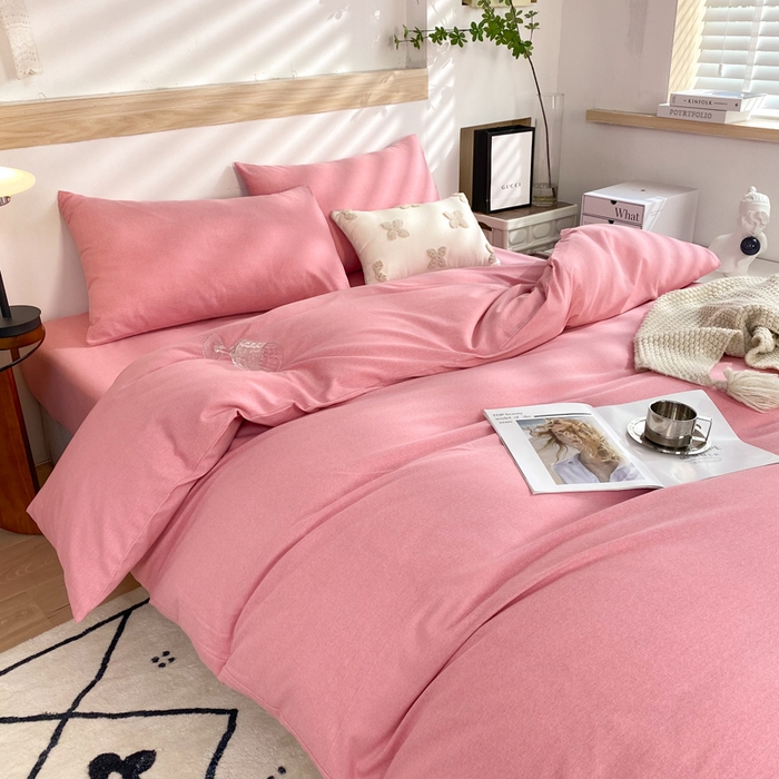 91家纺网 家纺一手货源 找家纺 （总）玉元坊 2025新款混纺非全棉加厚磨毛四件套