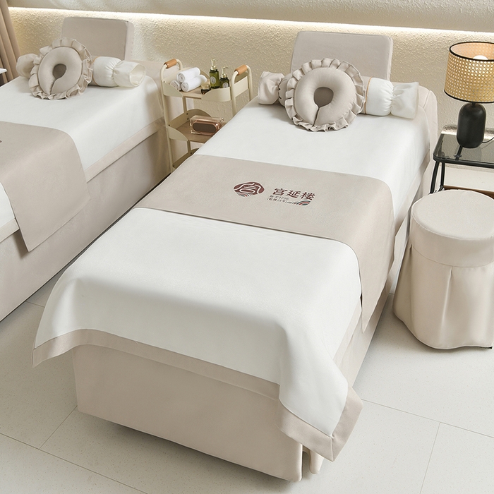 91家纺网 家纺一手货源 找家纺 （总）莉人坊美容床罩批发 2025新款高精密美容床罩四件套-春妍