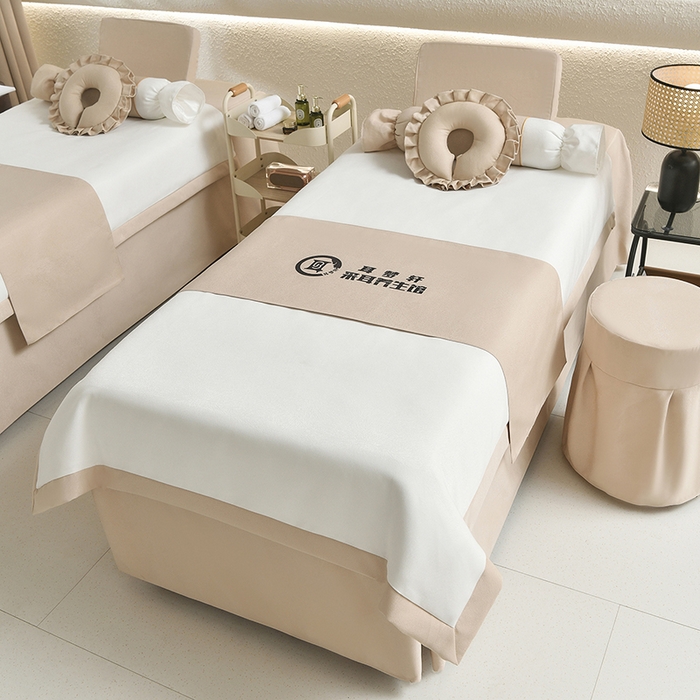 91家纺网 家纺一手货源 找家纺 （总）莉人坊美容床罩批发 2025新款高精密美容床罩四件套-春妍