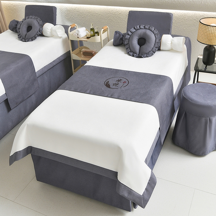 91家纺网 家纺一手货源 找家纺 （总）莉人坊美容床罩批发 2025新款高精密美容床罩四件套-春妍