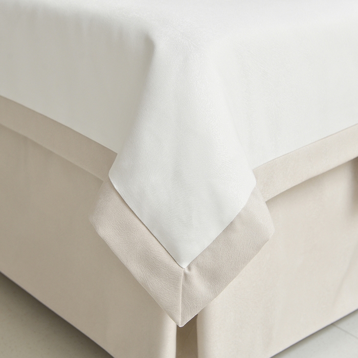 91家纺网 家纺一手货源 找家纺 莉人坊美容床罩批发 2025新款高精密美容床罩四件套-春妍 春妍米色