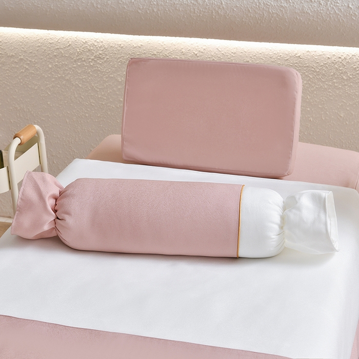 91家纺网 家纺一手货源 找家纺 莉人坊美容床罩批发 2025新款高精密美容床罩四件套-春妍 春妍粉色