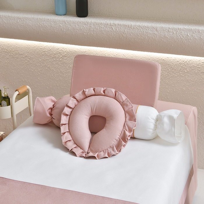 91家纺网 家纺一手货源 找家纺 莉人坊美容床罩批发 2025新款高精密美容床罩四件套-春妍 春妍粉色