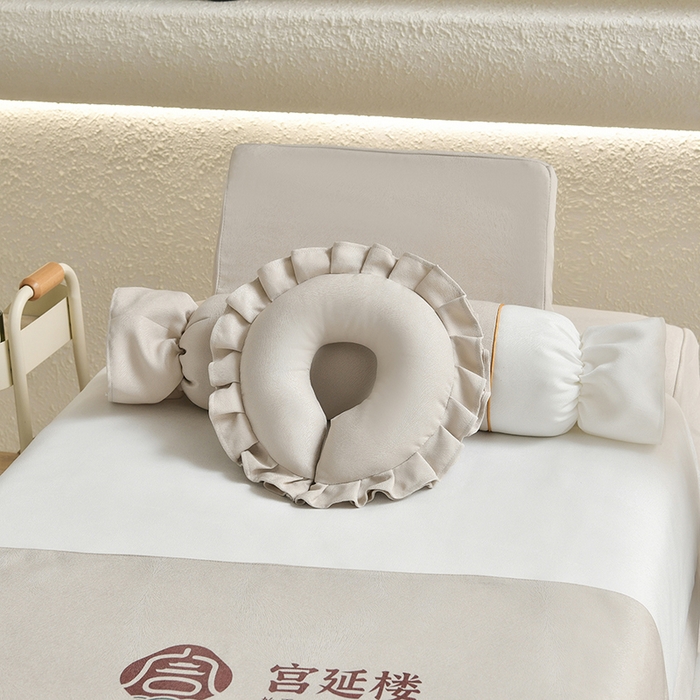 91家纺网 家纺一手货源 找家纺 莉人坊美容床罩批发 2025新款高精密美容床罩四件套-春妍 春妍米色