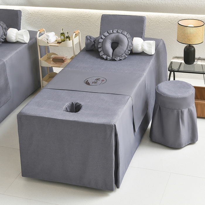 91家纺网 家纺一手货源 找家纺 莉人坊美容床罩批发 2025新款高精密美容床罩四件套-春妍 春妍深灰