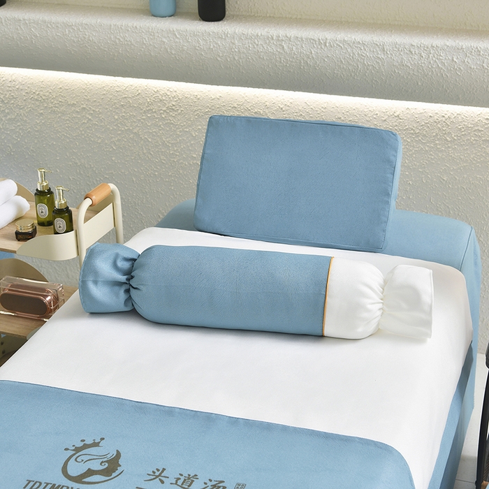 91家纺网 家纺一手货源 找家纺 莉人坊美容床罩批发 2025新款高精密美容床罩四件套-春妍 春妍湖蓝